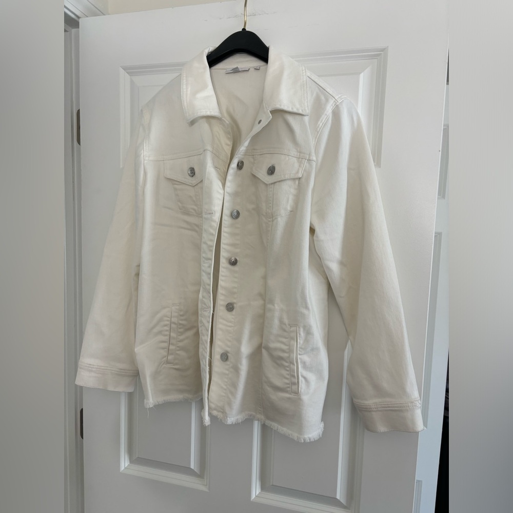 Chico’s White Jeans jacket size 2